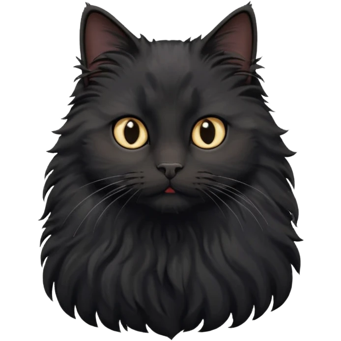 Black fluffy cat goes on holiday to romania emoji