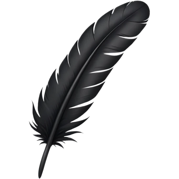small black feather emoji