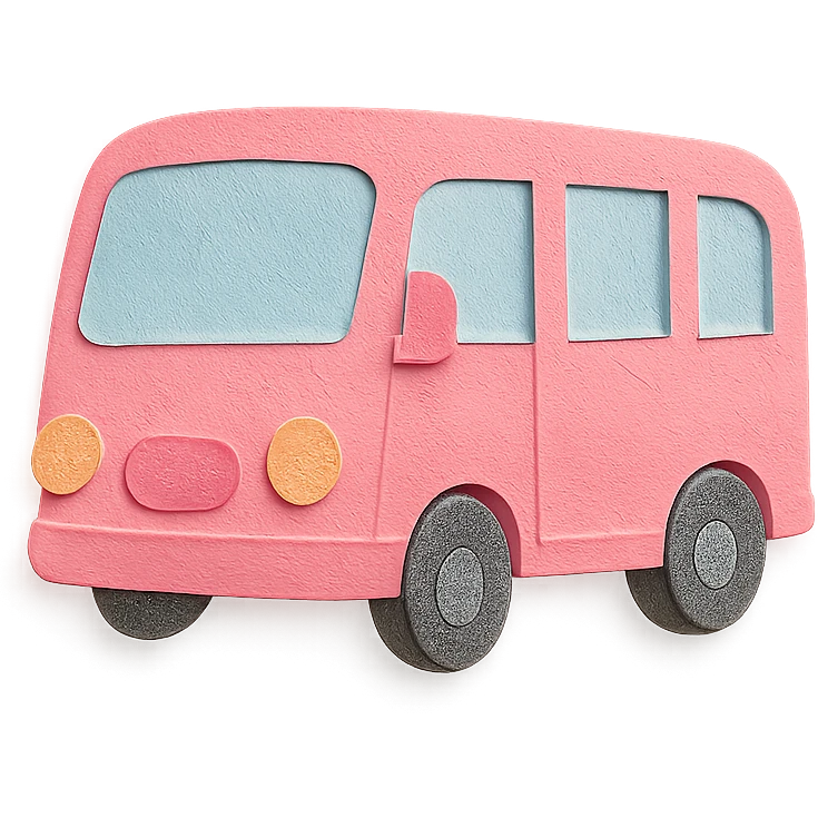 pink bus emoji
