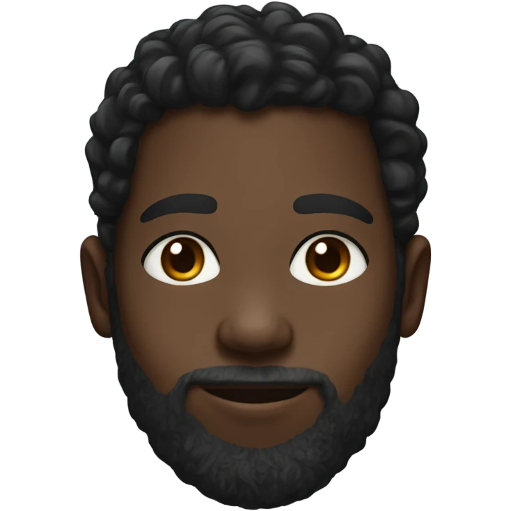Realistic black girl with long hair and black boy with short short hair and a beard  emoji