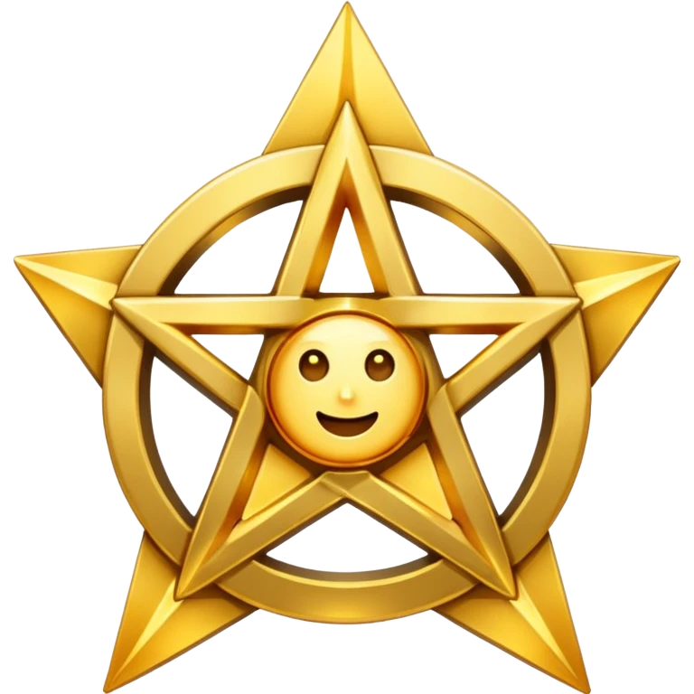 Pentagram with gold background  emoji