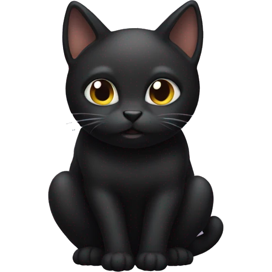 black cat pooping emoji