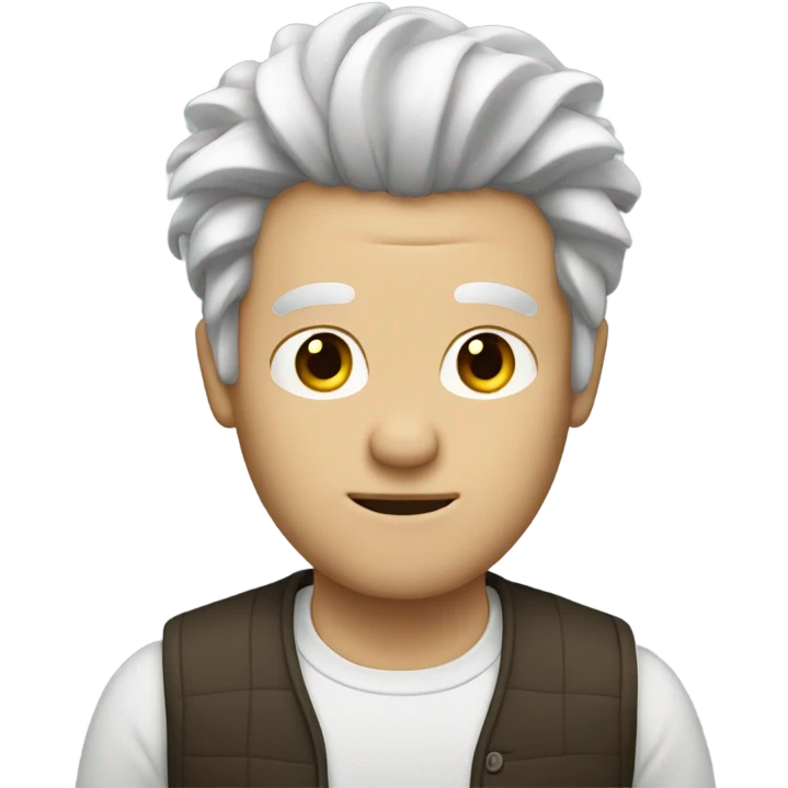 White man with very hair arms emoji