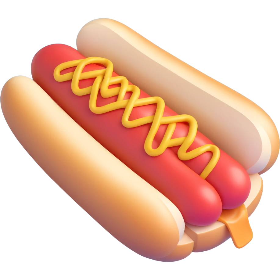 hotdog 3D cartoon style emoji