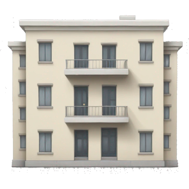 Apartment building with stucco emoji