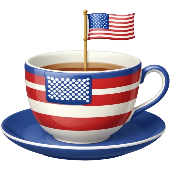 Us flag teacup emoji