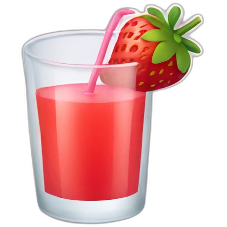 Strawberry juice emoji