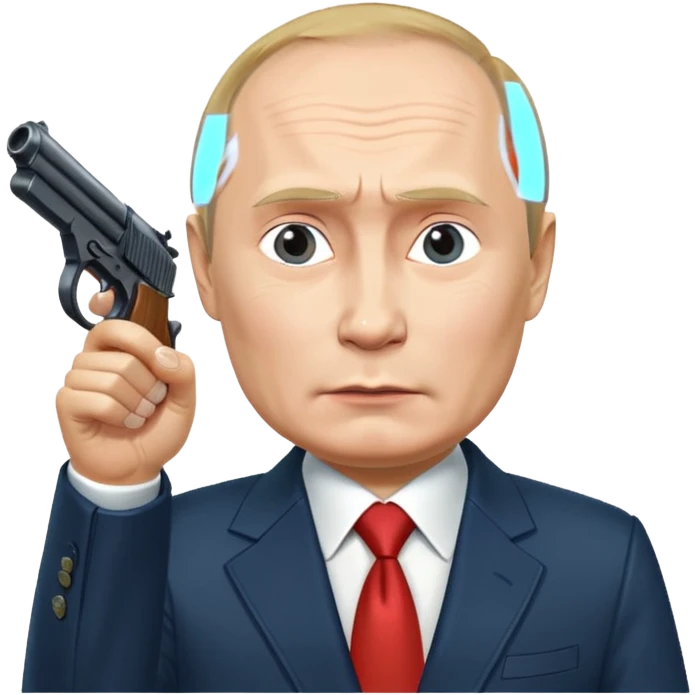 Путин наводит пистолет себе на висок emoji
