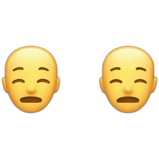 Headache and smile emoji