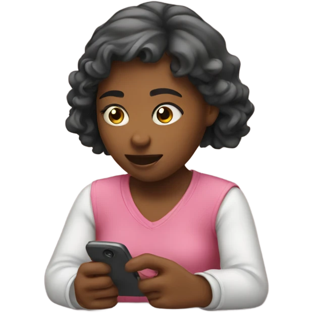 girl watching phone emoji