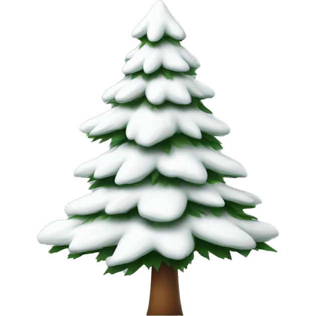  actual white fir christmas tree isolated.  emoji