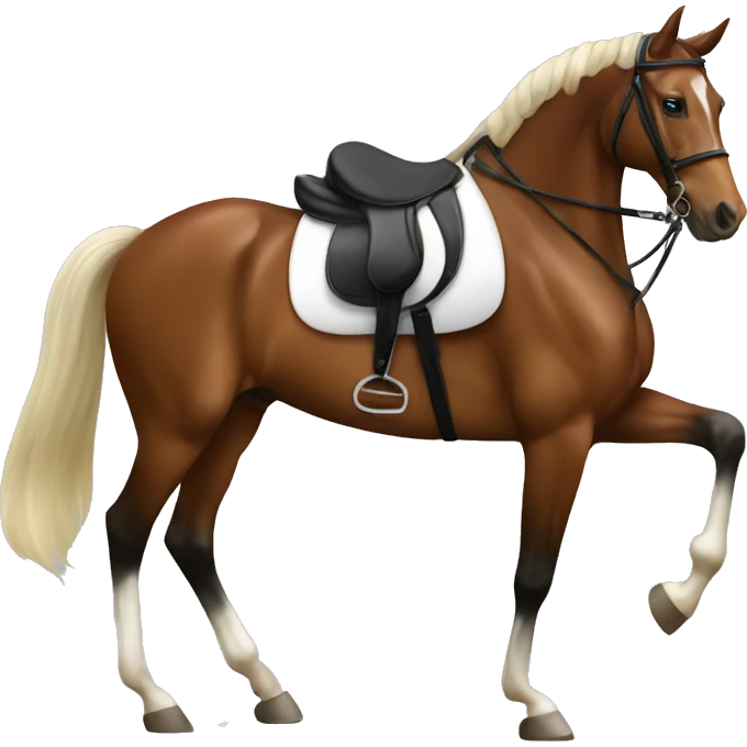 horse doing dressage emoji
