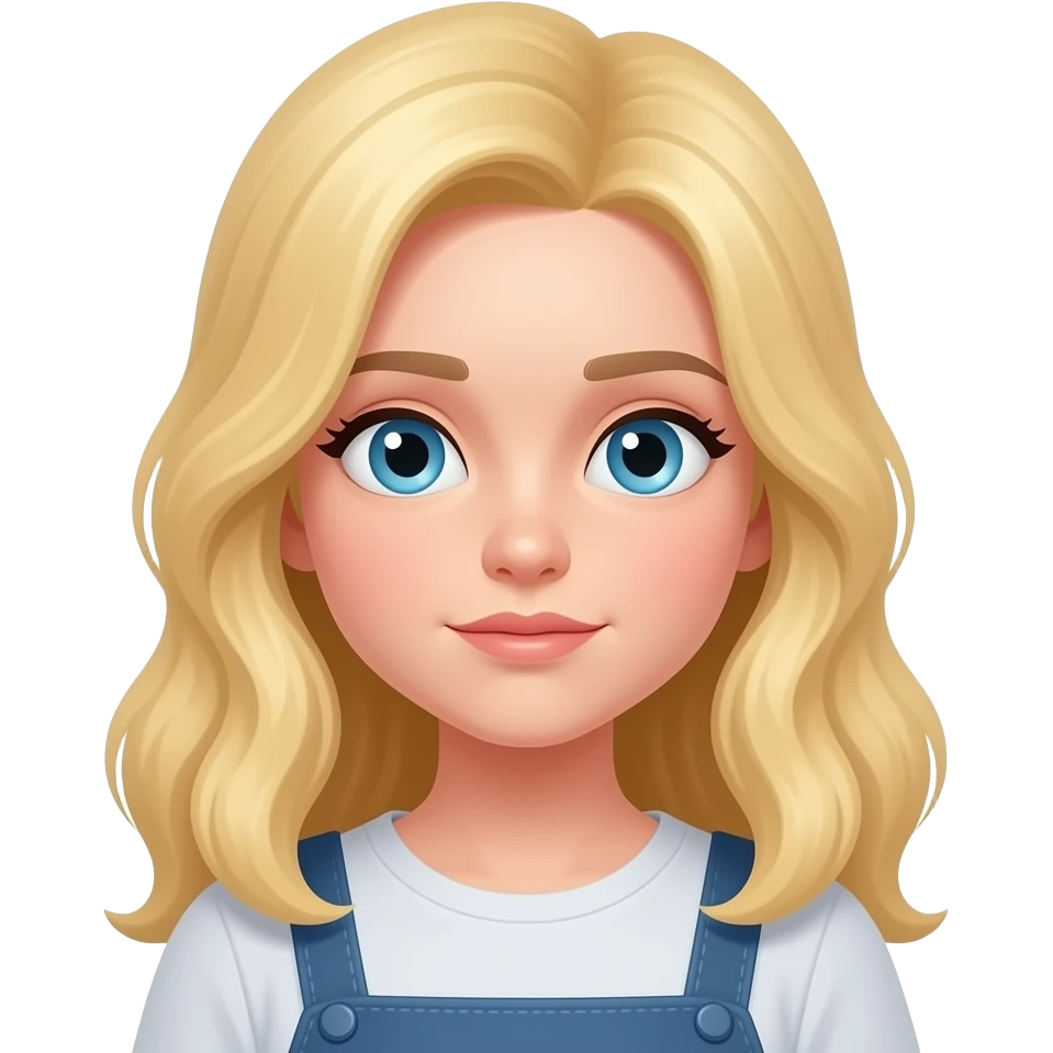 blond girl thinking of you emoji
