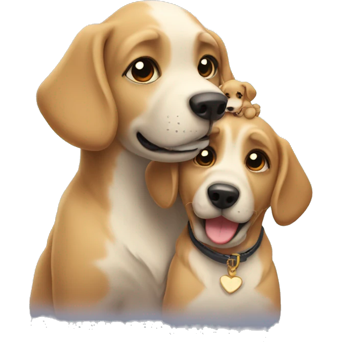 dog and pup love emoji