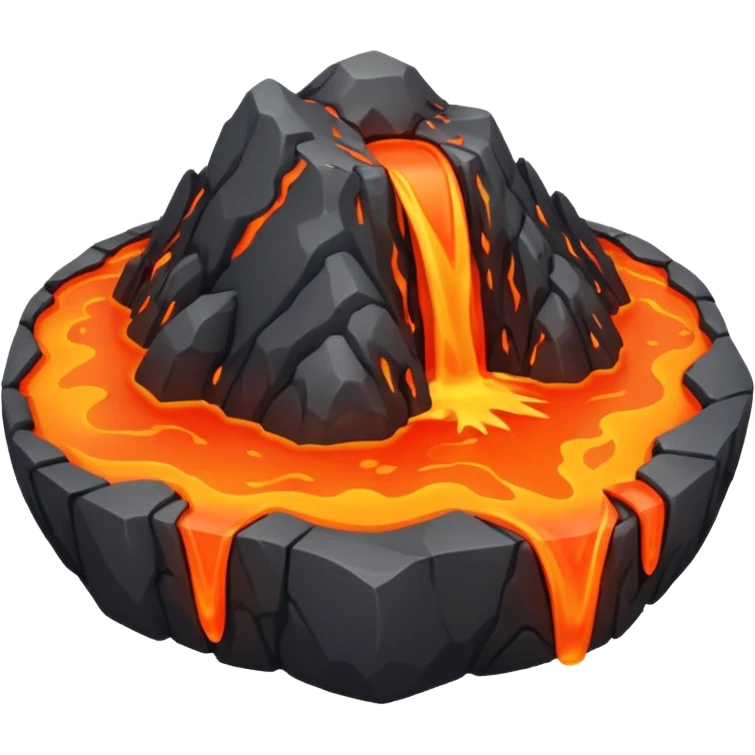 planet, surface covered in lava and rocks  emoji