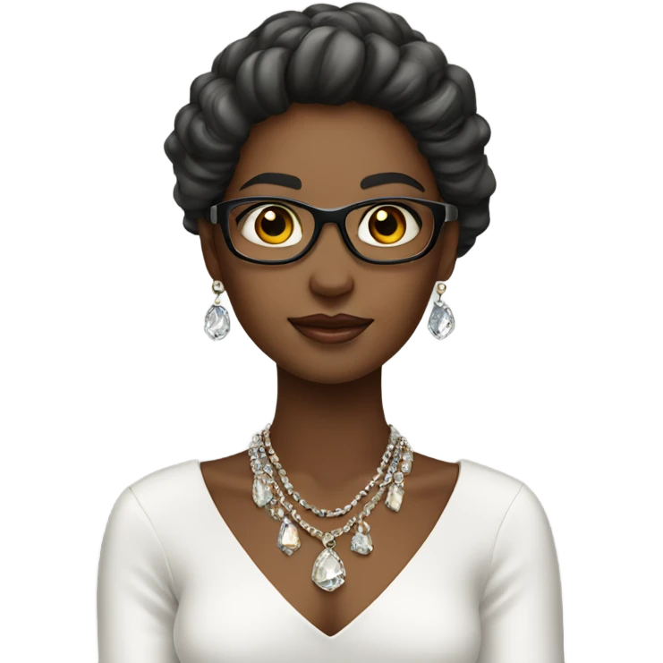 stylish girl with jewelry emoji