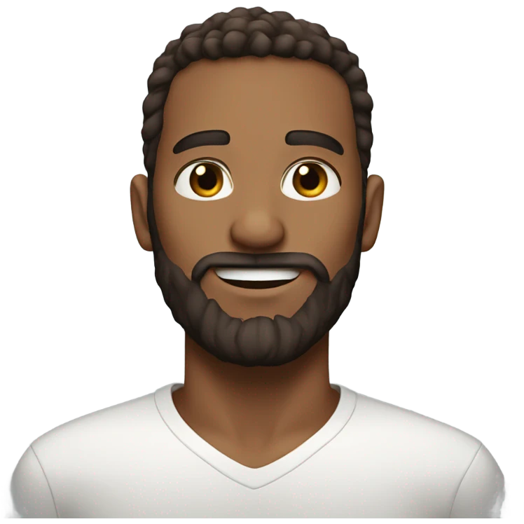 White m n with brown hair brown eyes and brown beard emoji