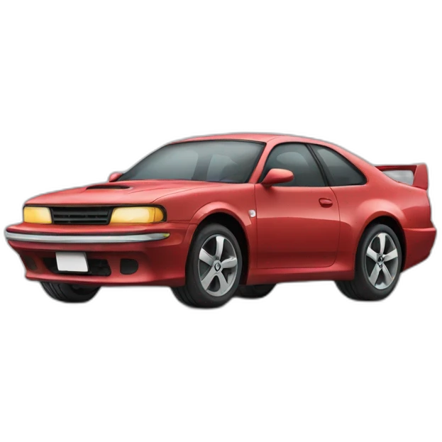 car with angry smile and teath emoji