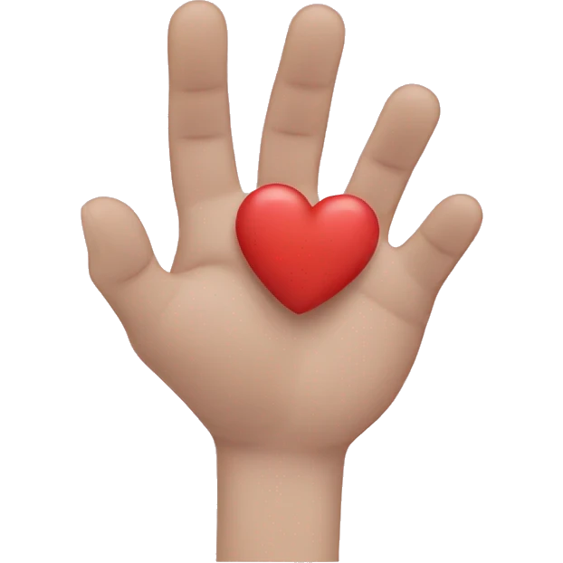 heart korean fingers emoji