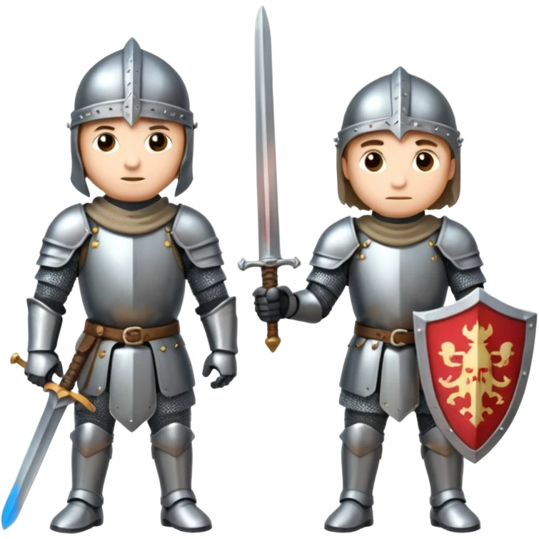 medieaval knight 2 people with swords emoji