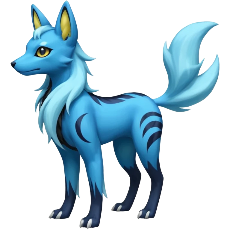 Manectric-Electrike-Suicune-Umbreon-Draco-Fakémon-hybrid-creature (full body), 4 legs emoji