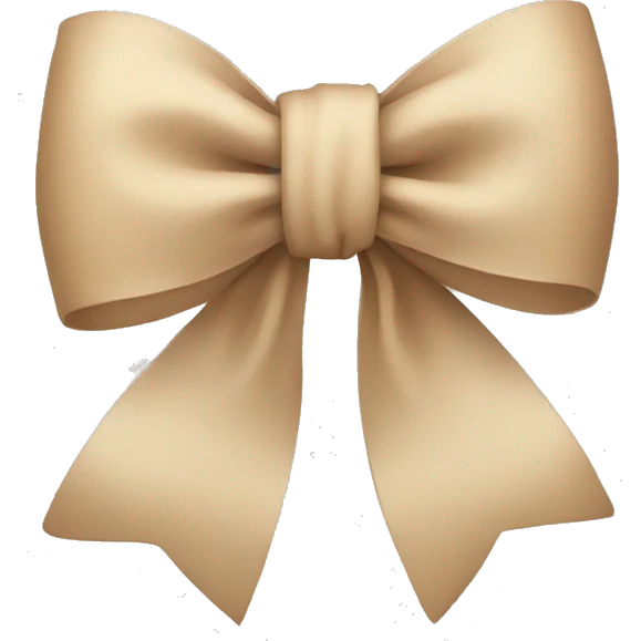 Beige bow emoji