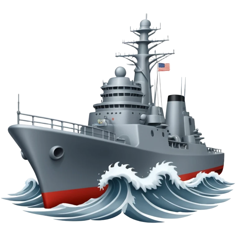 A naval destroyer ship emoji