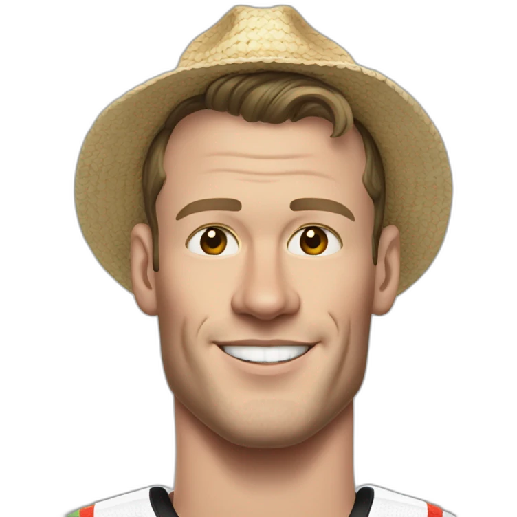 Jonathan Toews as rainbow beach bum emoji