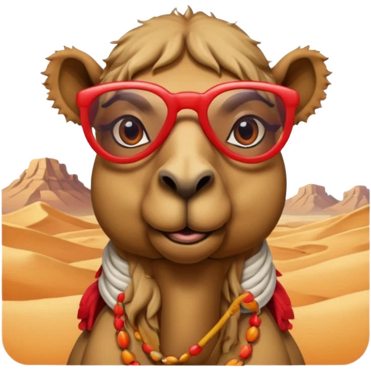 camel with red glasses emoji