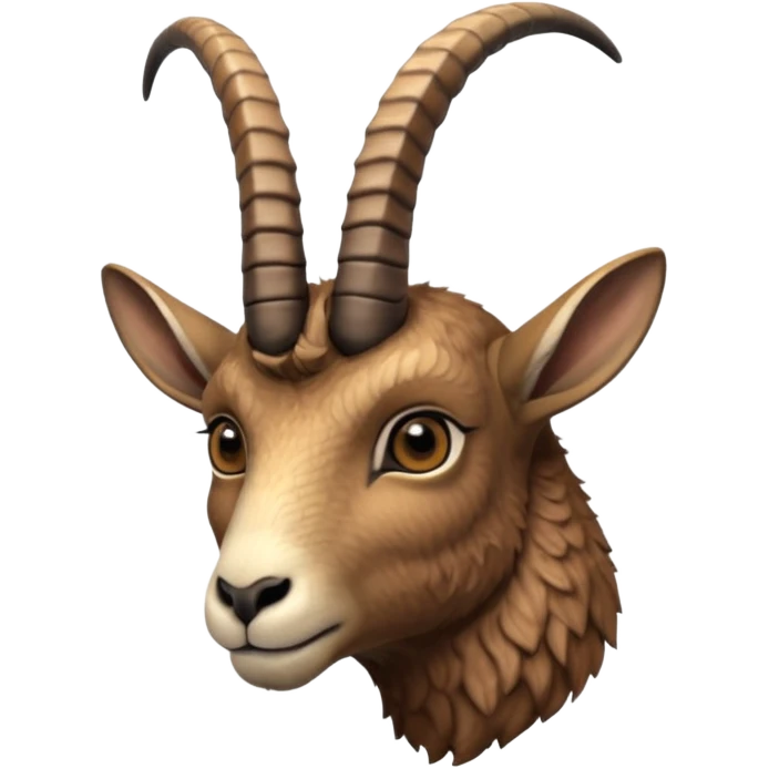alpine ibex face emoji