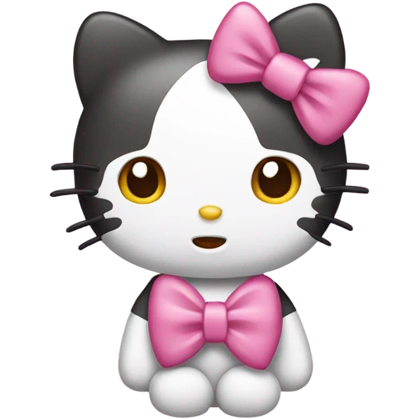Hello kitty wearing cute bow  emoji
