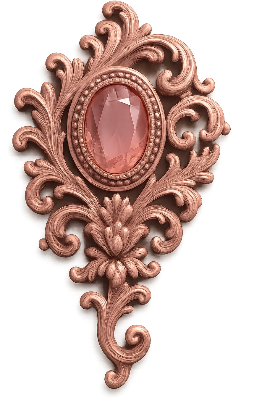 pink brooch, ornate and stylish emoji