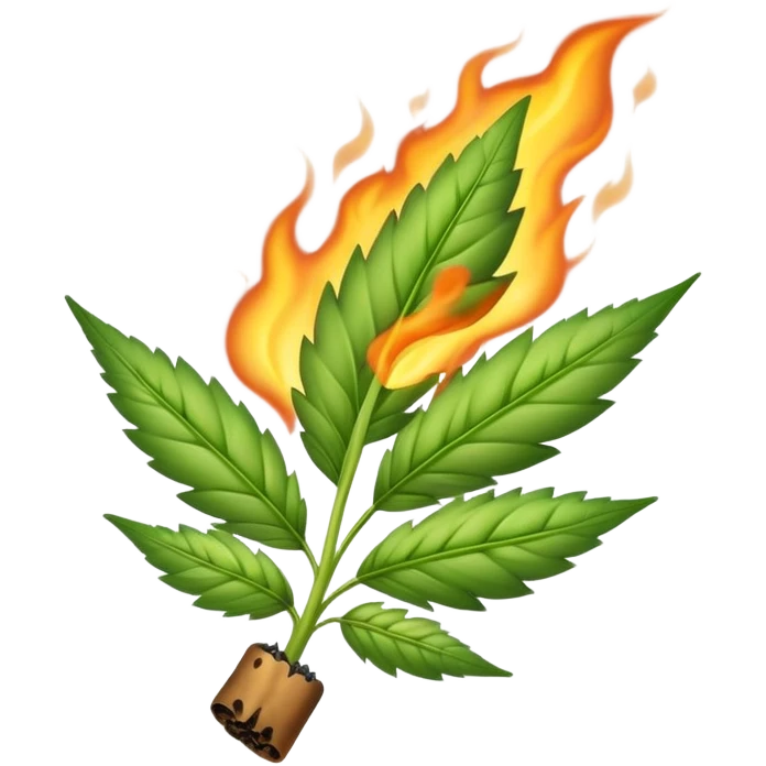 Weed wrap burning emoji