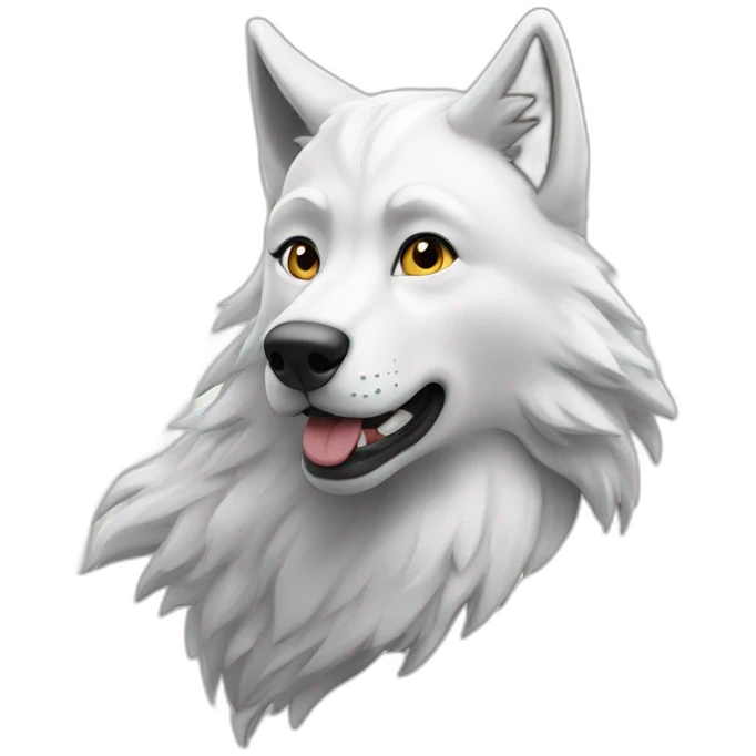 Loup blanc emoji
