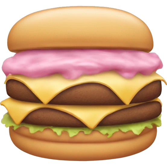 soft pink color for 🍔 emoji