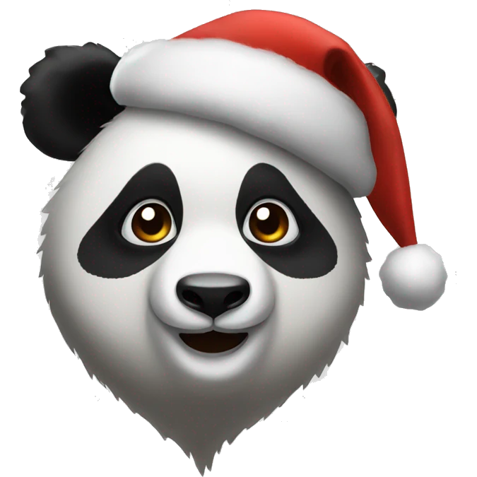 A Christmas panda  emoji