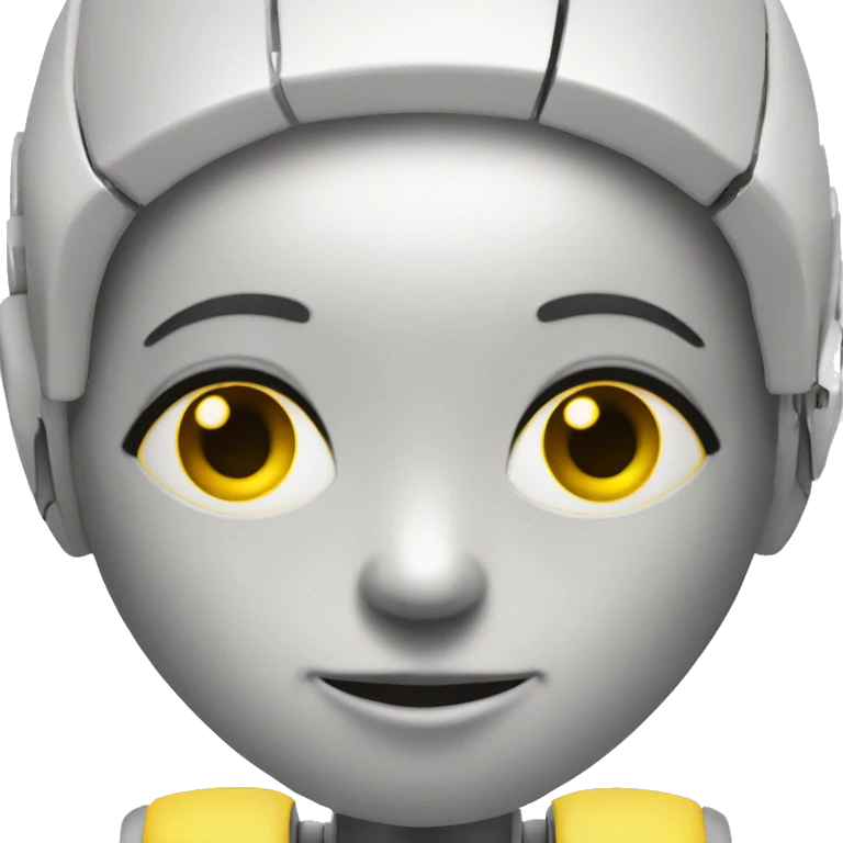 Ai robot smile bald - yellow accents emoji
