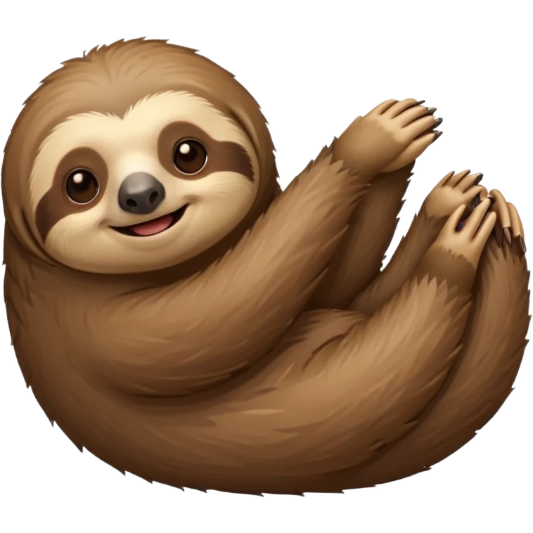 A laying down sloth saying yes emoji