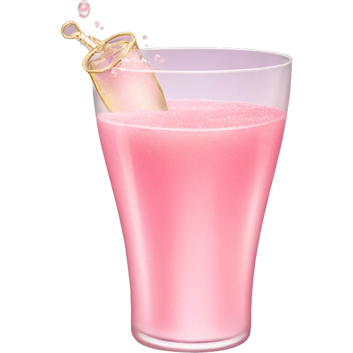 Pink champagne  emoji