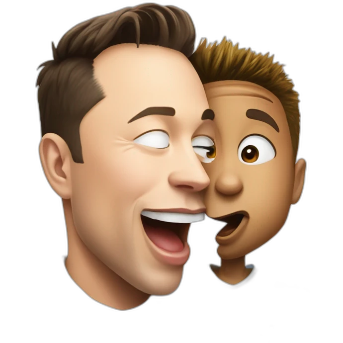 Elon musk kiss Neymar emoji