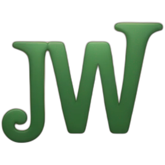A sign with the inscription "JW" emoji