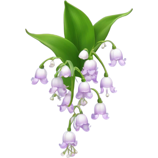 Light purple lily of the valley  emoji