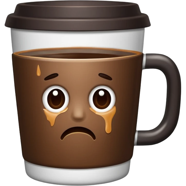 Bad coffee / sad coffee emoji