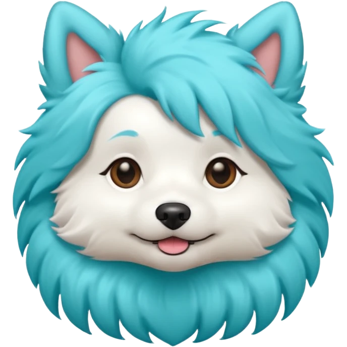 dog with turquoise hair emoji
