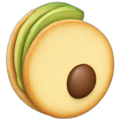 Arepa with avocado emoji