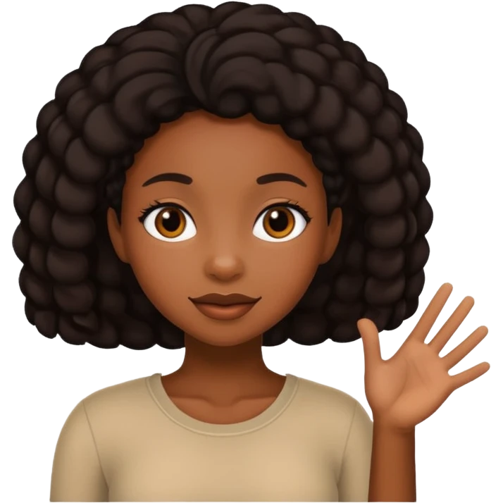 Black girl saying yes emoji