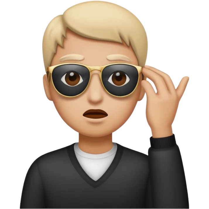 When something's so unbelievable, you gotta lower your shades to check emoji