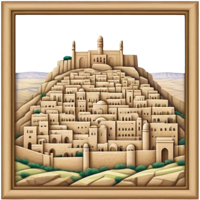 Mardin Buildings placed on a platform, standing together in a structured arrangement emoji