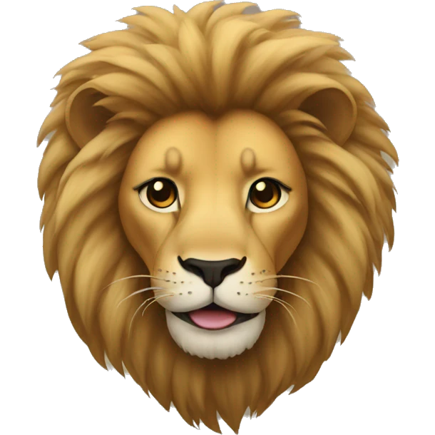 lion with black afro hair emoji