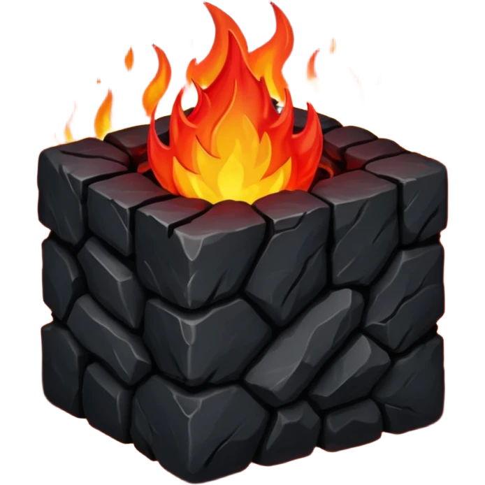 burning coal square emoji